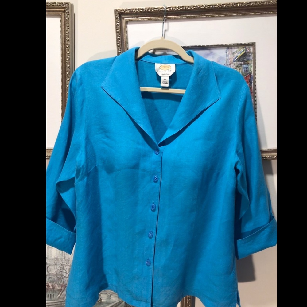 Talbots Irish Linen blouse/jacket